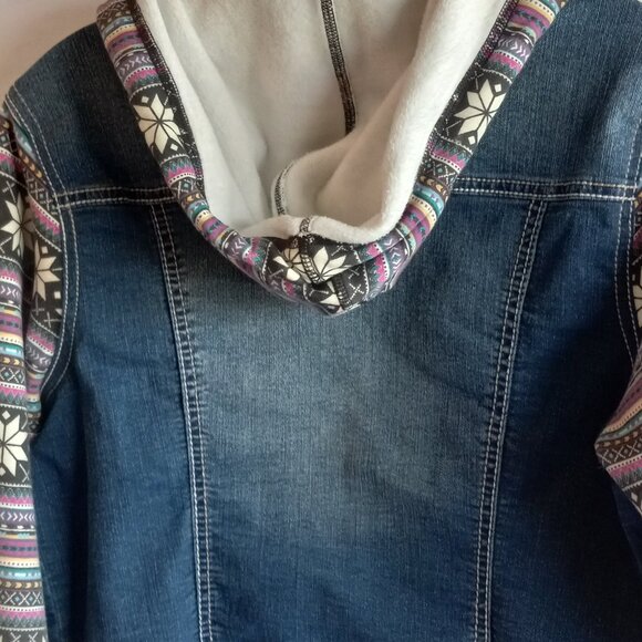 Blue jean and Cotton Hoodie - Picture 3 of 6